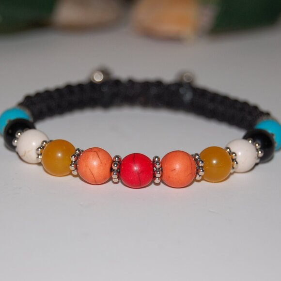 Native Color Bracelet,Indian Bracelet,Gemstone Bracelet,Multi Color Bracelet - Picture 1 of 2